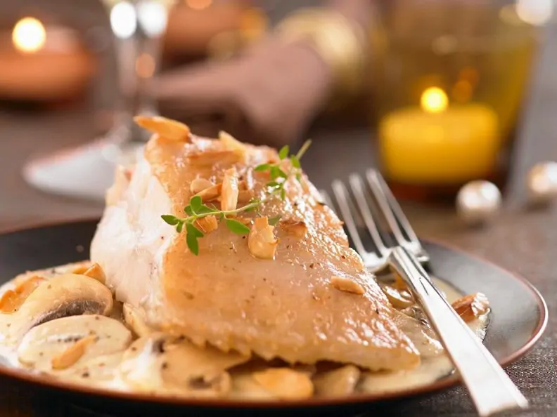 Steinbutt mit Rieslingsauce