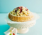 Torte aus Spaghettieis
