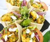 Wraps mit Garnelen