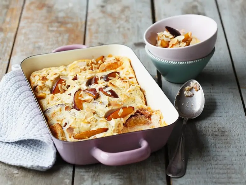 Quark-Zwetschgen-Gratin mit Amaranth