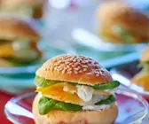 Fischburger mit Spinat