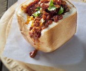 Gefülltes Weißbrot mit Curry aus Südafrika