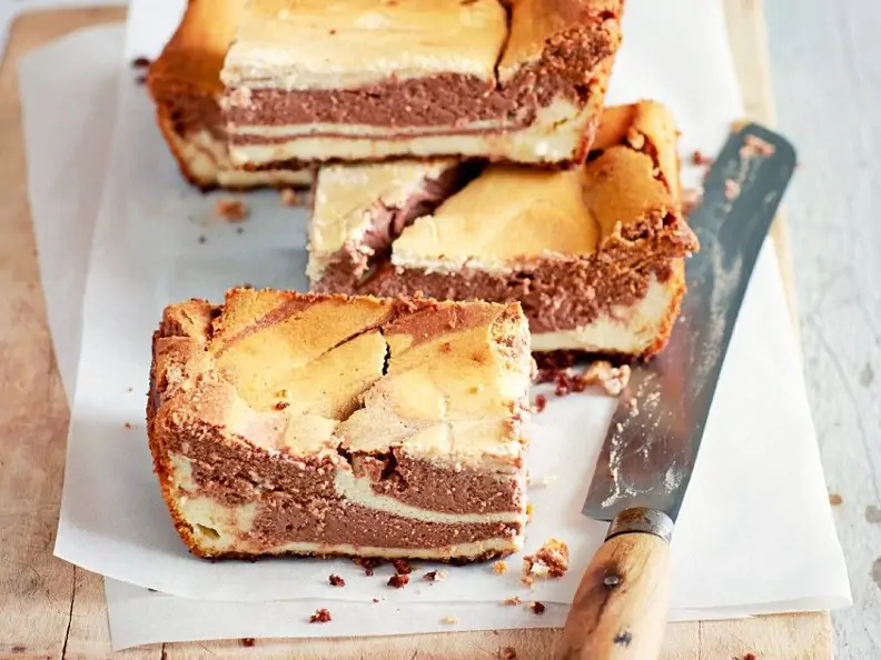 Schokoladen-Käsekuchen-Schnitten