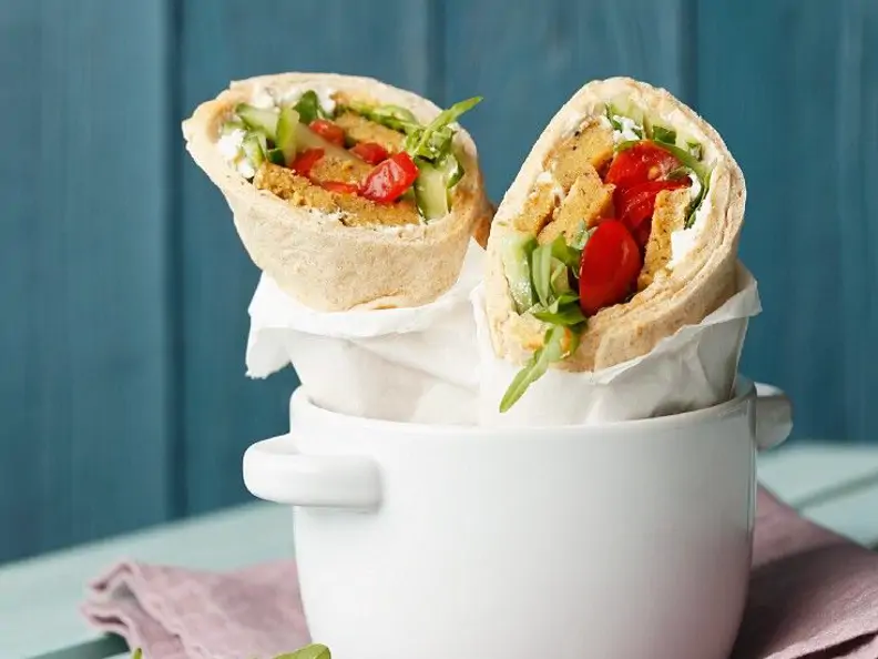 Vegane Wraps mit Lupinenfleisch