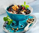 Gesunder Blaubeerquark mit Leinöl