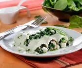 Spinat-Cannelloni mit Käsesauce