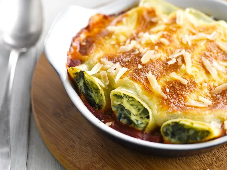 Auflauf mit Mangold-Cannelloni