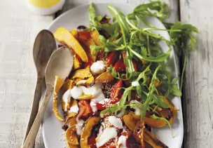 Kürbissalat mit Paprika und Joghurt