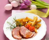 Spanferkel mit Kartoffelecken