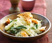 Risotto mit Lachs und Spargel
