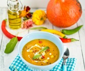 Scharfe Kürbiscremesuppe