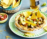 Blätterteig-Tarte mit mexikanischer Füllung