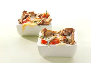 Quiche mit Champignons und Käse