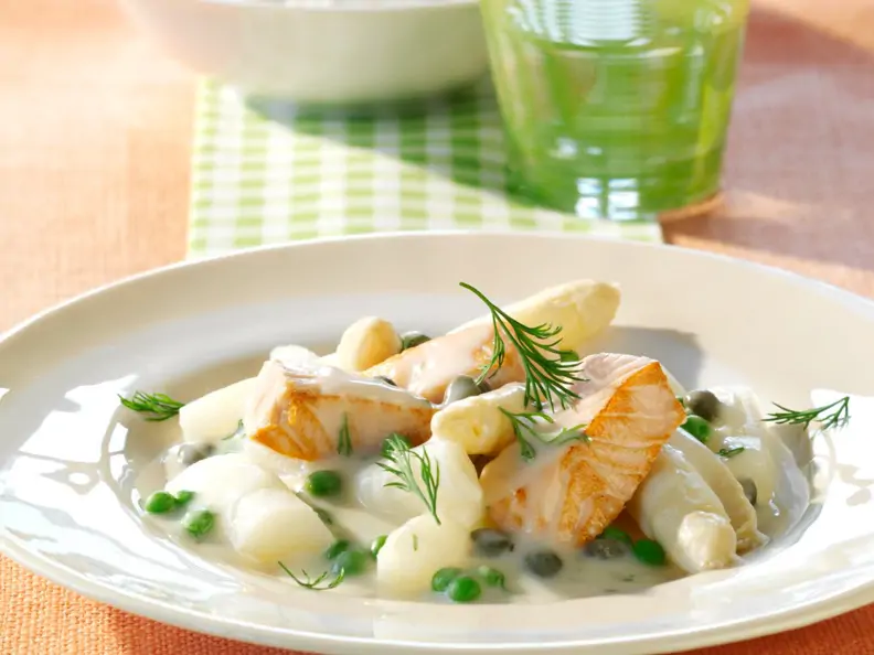 Spargel-Lachs-Ragout