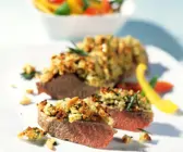Gratinierter Lammrückenbraten
