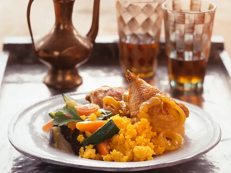 Couscous mit Poularde