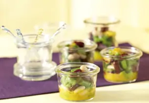 Bohnensalat mit Apfel-Kurkuma-Dressing