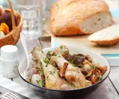 Hähnchenkeulen mit Waldpilzen