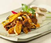 Rindfleischpfanne mit Pilzen