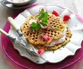 Pikante Waffeln mit Quark