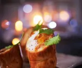 Hähnchenröllchen mit Orangenfüllung