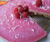 Raw Cake mit Himbeeren