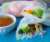 Avocado-Shrimp-Sommerrollen