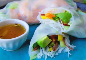 Avocado-Shrimp-Sommerrollen