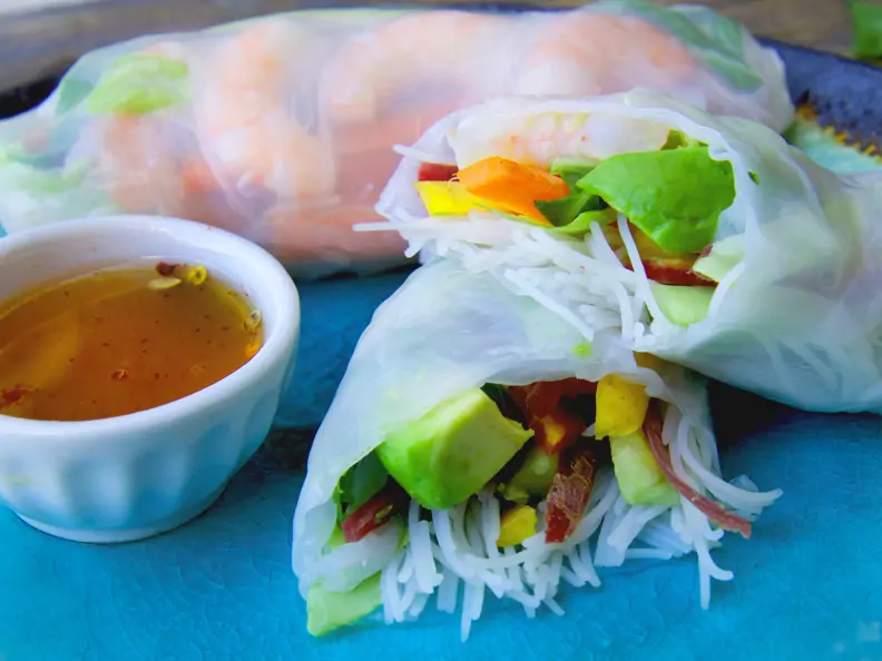 Avocado-Shrimp-Sommerrollen