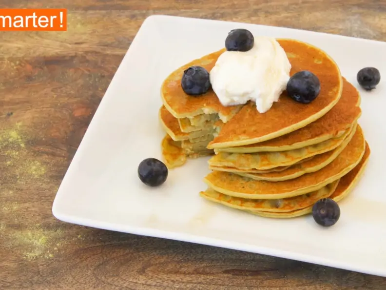 Matcha-Ricotta Pancakes