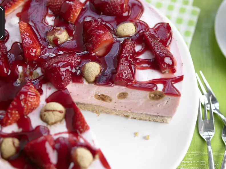 Marmorierte Erdbeertorte für den Thermomix