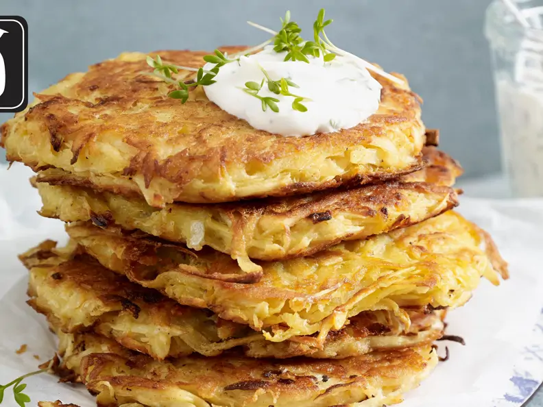 Pastinakenpuffer mit Kräuter-Dip für den Thermomix®