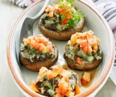 Gefüllte Champignons mit Kartoffelcreme