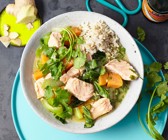 Kokos-Curry mit Lachs und Süßkartoffeln