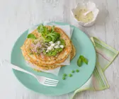 Quinoa-Pfannkuchen mit Feta