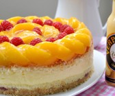 Pfirsich-Himbeer-Eierlikör Verpoorten-Torte