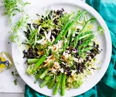Wildreissalat mit Spargen und Eier-Dressing