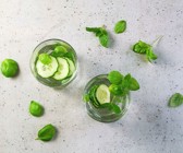 Infused water mit Gurke