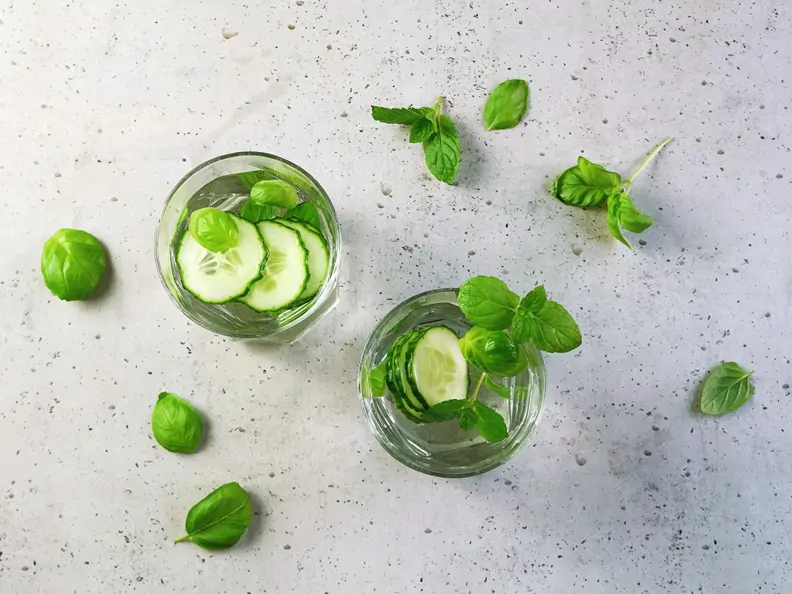 Infused water mit Gurke