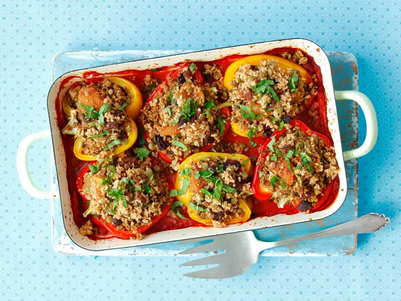 Gefüllte Paprikaschoten mit Couscous
