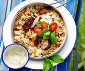Marokkanischer Reis mit Lamm und Joghurt