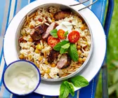 Marokkanischer Reis mit Lamm und Joghurt