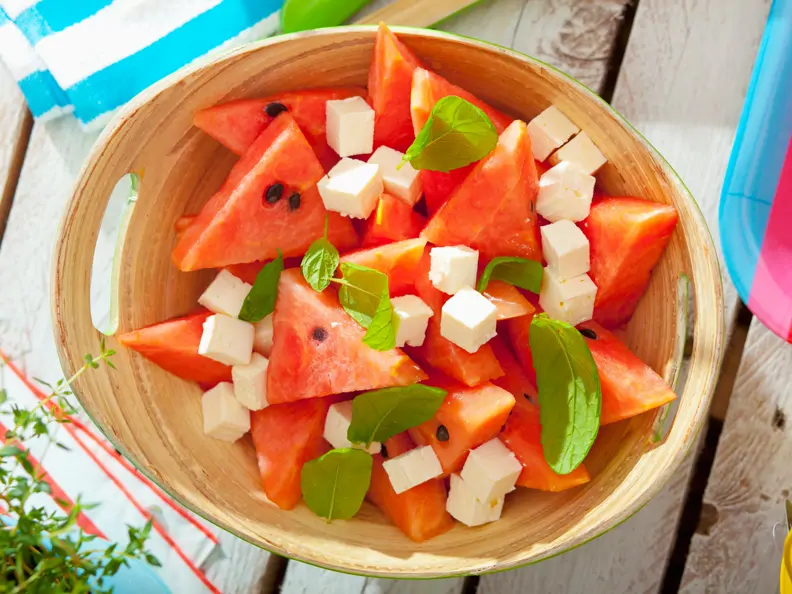 Wassermelonensalat mit Feta 