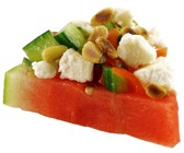 Melonen-Bruschetta