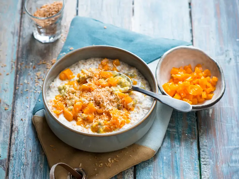Porridge mit Kürbiskompott