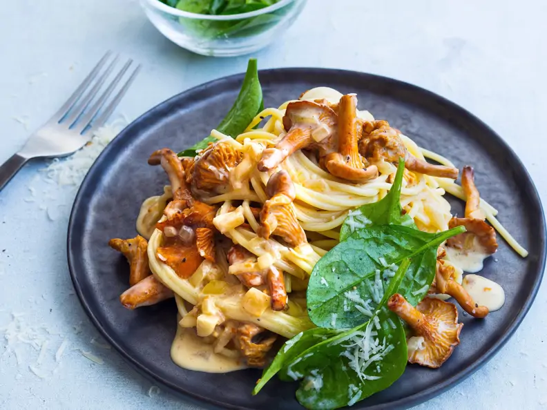 Pasta mit Pfifferlingen