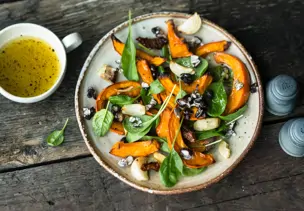 Kürbissalat mit Bohnen