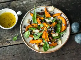 Kürbissalat mit Bohnen