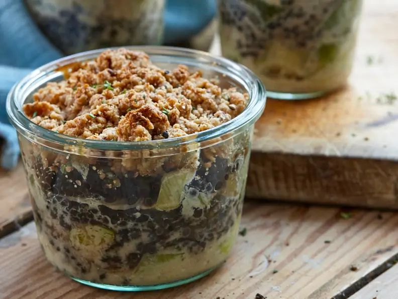 Linsen-Nuss-Crumble
