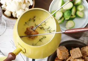 Apfel-Thymian-Käsefondue